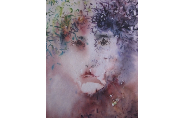 Self Portrait 2, aquarelle sur papier Arches, 12x15p.